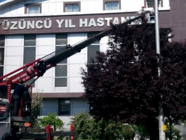 yüzüncü yıl hastanesi dış cephe temizliği